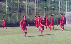 U22 Việt Nam căng sức ngay buổi tập đầu tiên trên đất Hàn Quốc