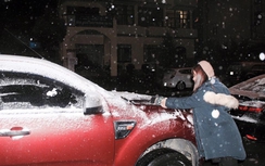 Hình ảnh tuyết rơi, băng giá ở Sa Pa và Mẫu Sơn