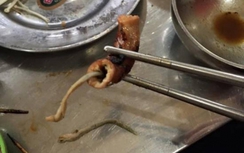 Lòng lợn Nhất nướng bị tố có sán: Trò đùa hay "gỡ tội"?