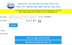 ĐH Thủy lợi công bố điểm thi THPT Quốc gia 2016