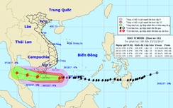 Bão Tembin uy hiếp Nam bộ với cấp thảm họa