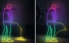 Loại sơn độc đáo chống nạn tiểu bậy nơi công cộng