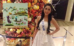 Tranh thêu của Thu Thảo bán giá cao nhất tại Miss International 2014