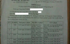 Xôn xao vì thông báo phạt nguội 1 năm một lần ở TP HCM