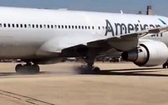 Tận mắt nhìn lốp máy bay bị nổ khi đang hạ cánh