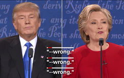 Video: Ông Trump 51 lần ngắt lời bà Clinton trong 90 phút