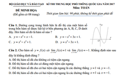 Công bố 14 đề thi minh họa kỳ thi THPT Quốc gia 2017