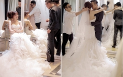 Hé lộ váy cưới "siêu độc" Trấn Thành đặt cho Hari Won