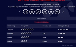 Tin mới nhất vụ trúng xổ số Vietlott hơn 71 tỷ đồng