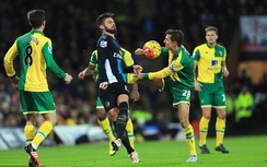 Bị Norwich cầm chân, Arsenal lỡ cơ hội vượt mặt M.U