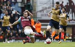 Arsenal bị West Ham cầm chân trong trận cầu siêu kịch tính