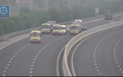 Truy phạt 3 xe khách “diễu hành” trên cao tốc Hà Nội-Hải Phòng