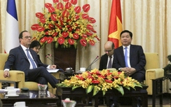 Bí thư Đinh La Thăng tiếp Tổng thống Pháp