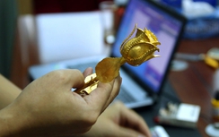 Hoa hồng dát vàng gây sốt thị trường quà tặng 8/3