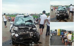 Vĩnh Phúc: TNGT giữa xe buýt và taxi, 9 người bị thương