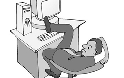 Phó phòng tư pháp uống rượu, gác chân lên bàn trong giờ tiếp dân