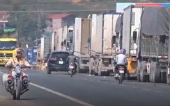 Hàng dài container nông sản "nằm chết" tại cửa khẩu Tân Thanh