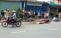 Xe container ép ngã 2 xe máy, một người bị cán tử vong