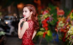 Hoàng Thùy Linh "thiêu đốt ánh nhìn" với váy ren đỏ