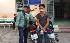 Trèo tường trốn “hiệp sĩ”, gã trộm bị ngã dập mặt