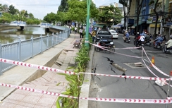 Cấm đường để xử lý sự cố sụp lún đường Trường Sa