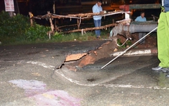 Cấm lưu thông qua cầu Tân Kỳ-Tân Quý để khắc phục sụt lún