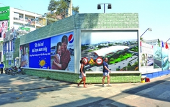 Rào chắn lòng đường Lê Lợi theo giờ thi công tuyến metro số 1