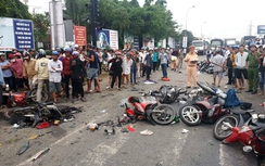 Truy hạn đăng kiểm xe container đâm hàng loạt xe máy tại Long An