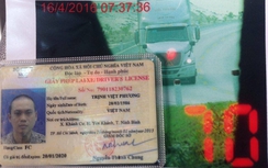 Lái xe container chạy quá tốc độ, chống đối CSGT