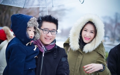 Dương Thùy Linh cùng chồng con đi chơi Nhật Bản