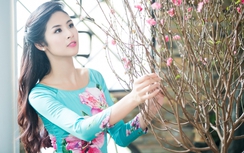 Ngọc Hân mang bánh chưng, hoa đào vào Nam