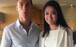 Ronaldo bất ngờ ôm eo Á hậu Thuỳ Dung