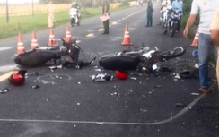 Một hiệu trưởng tử vong sau cú tông cực mạnh giữa 2 xe máy