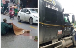 Cụ ông bị xe container cán tử vong thương tâm khi đi đón cháu