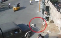 Xe Jeep thản nhiên cán chết người ăn xin giữa đường