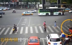 Bé trai sống sót thần kỳ sau khi bị ô tô cán qua người