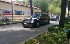 Video: Dàn xe hộ tống Obama tiến về sân bay Tân Sơn Nhất