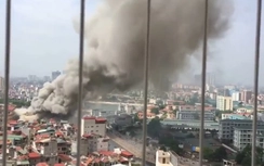 Hà Nội: Cháy cửa hàng cáp điện trên đường Trường Chinh