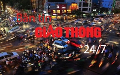 Bản tin Giao thông: Xe biển xanh đi ngược chiều, phố biến thành sông