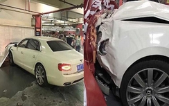 Video: Bất lực nhìn "xế" sang Bentley đâm vào tường nát đầu