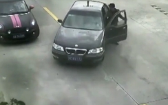 Quên kéo phanh tay, tài xế và ô tô lao xuống sông