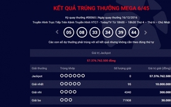 Cập nhật kết quả Xổ số Vietlott Mega 6/45 ngày 18/12/2016