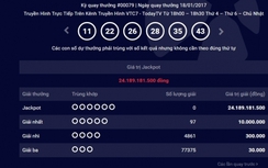 Kết quả xổ số Vietlott ngày 20/1: Chờ người "rinh" hơn 24 tỷ đồng