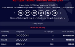 Kết quả Xổ số Vietlott 16/4/2017: Hai người trúng jackpot chia nhau 21,5 tỷ