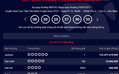 Xổ số Vietlott ngày 26/5/2017: Quay về mốc 12 tỷ đồng