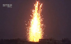 Video: Siêu bom của Nga xuyên đất 20m rồi nổ tung "nướng" phiến quân