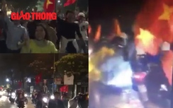 Video: Hà Nội ngập màu cờ sắc áo mừng U23 VN hạ gục Iraq