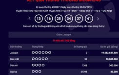 Kết quả xổ số Vietlott 23/5/2018: Ai đã may mắn trúng hơn 19 tỉ?
