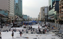 Dự án đường Nguyễn Huệ hối hả "chạy nước rút"