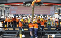 TP.HCM: Tuyến metro số 1 đúc đốt dầm cầu cạn đầu tiên